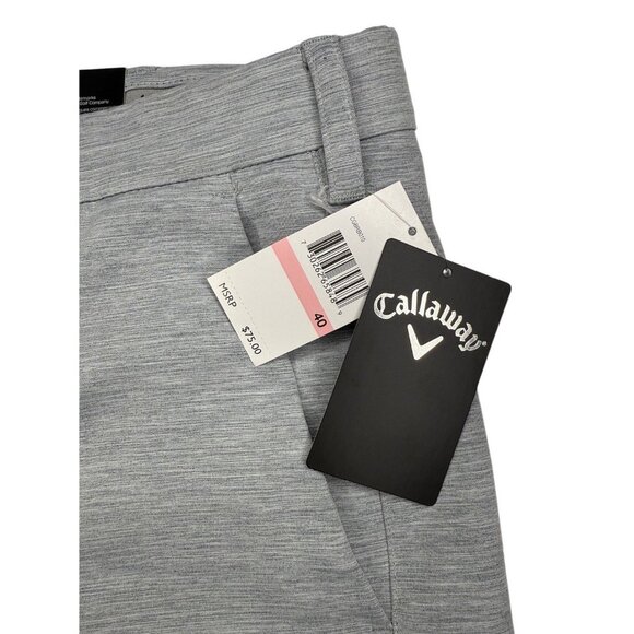 NWT‎ Callaway Men's Golf Shorts Size 40 Gray Opti-Dri Stretch 9" Inseam UPF 50 - Picture 2 of 9